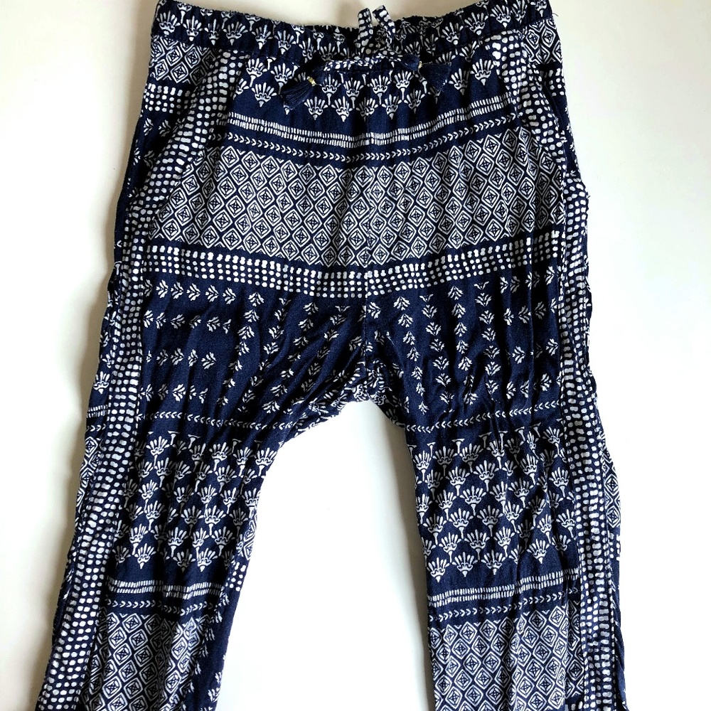 Blue Printed Pants 2-3Y